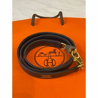 エルメス(HERMES)の極美品HERMES黒ノアール/アルデンヌ/ショルダーストラップ/ケリーボリード用(ハンドバッグ)