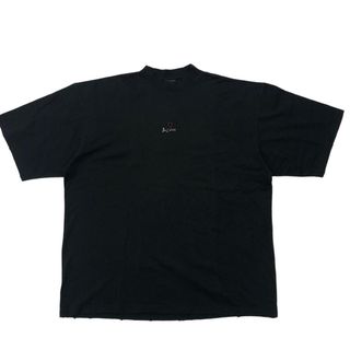 バレンシアガ(BALENCIAGA)の【物流センター】 中古 BALENCIAGA | バレンシアガ 半袖Ｔシャツ Je T'aime T-Shirt 刺繍プリントダメージ LARGE FIT 744439 メンズ 744439 ブラック サイズ：L 【108】(Tシャツ/カットソー(半袖/袖なし))
