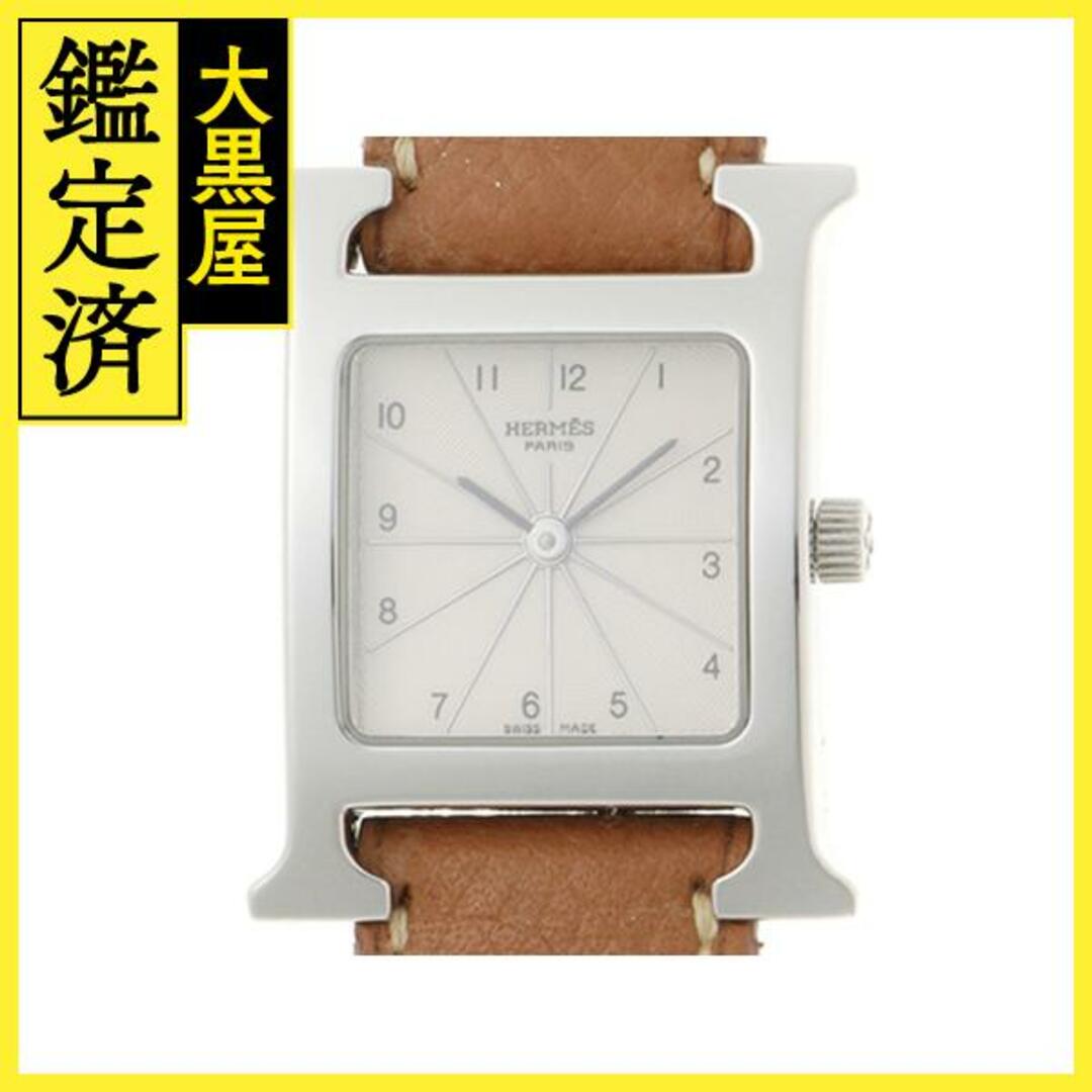 HERMES エルメス HH1.210 エトゥープ 腕時計 稼働 中古 HERMES エルメス HH1.210 Hウォッチ 腕時計 ステンレススチール