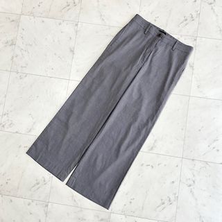 Theory セオリー　ワイドパンツ　麻　リネン　ストレッチ　グレー　00