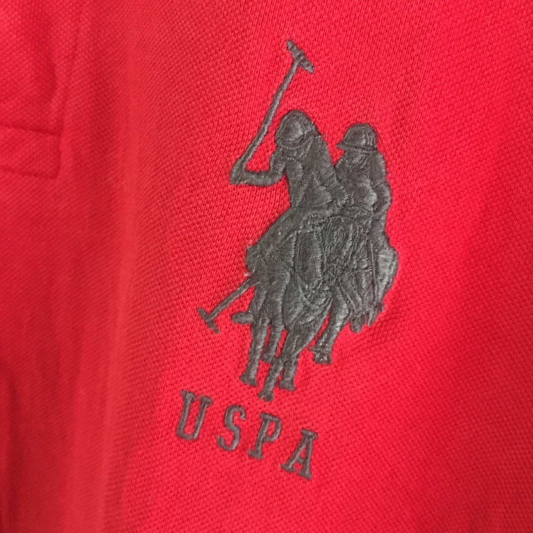 U.S. POLO ASSN.(ユーエスポロアッスン)の【希少】ユーエスポロアッスン ポロシャツ 赤 XL ロゴ オーバーサイズ メンズのトップス(ポロシャツ)の商品写真