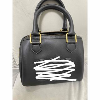  ミニボストンバッグ ブラック レザー セリヌ