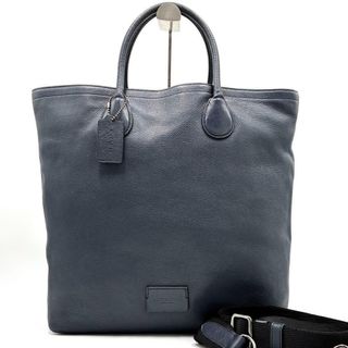 コーチ(COACH)のCOACH コーチ メンズ 2way トートバッグ マーサー リファインドペブルレザー ネイビー 正規品(トートバッグ)