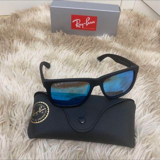 レイバン(Ray-Ban)のRAYBAN JUSTIN 偏光 レイバンサングラス ブルーミラー(サングラス/メガネ)