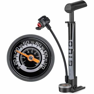 自転車 空気入れ 携帯ポンプ 仏式 英式 米式 120psi ゲージ付き コンパ