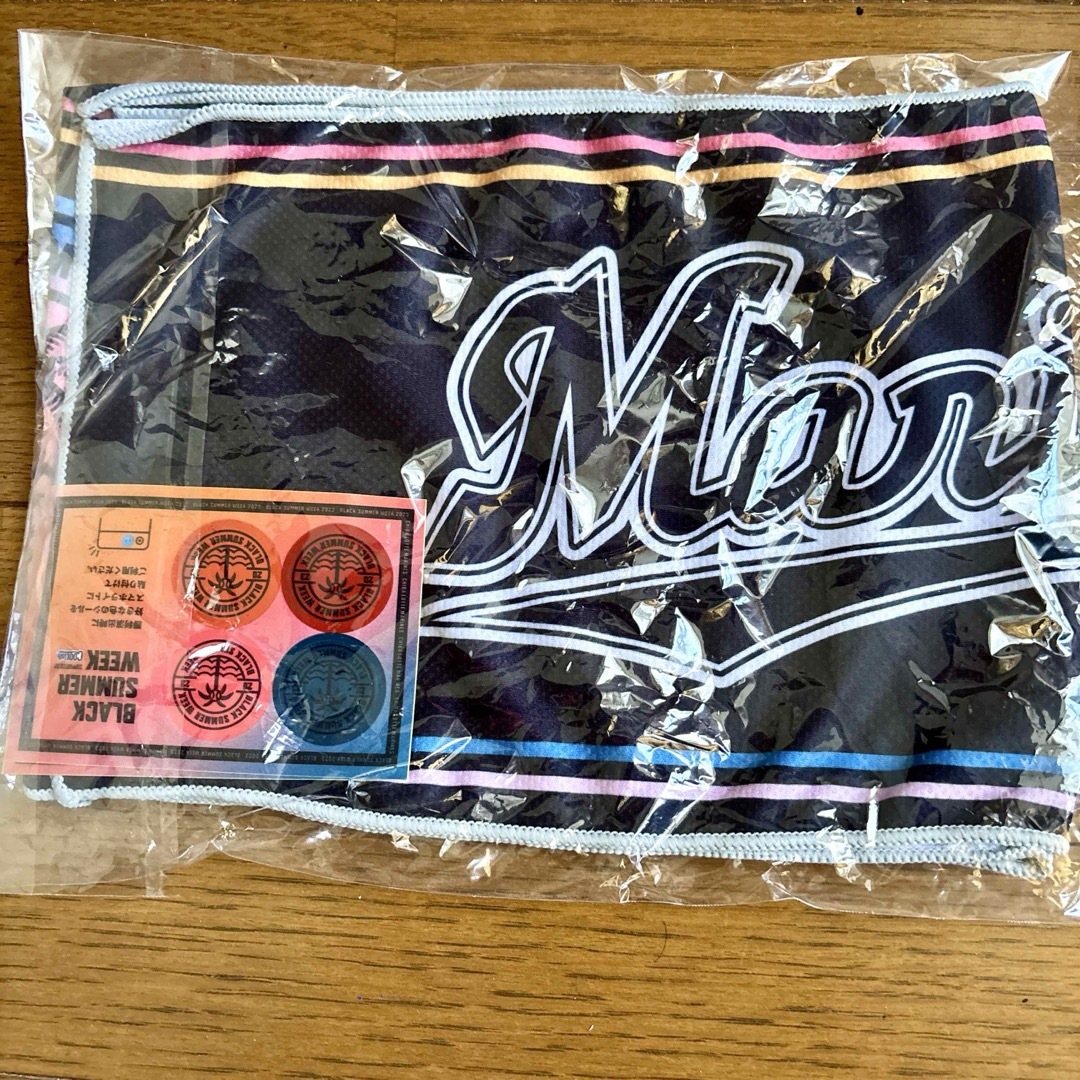 千葉ロッテ　ブラックサマー応援タオル スポーツ/アウトドアの野球(応援グッズ)の商品写真