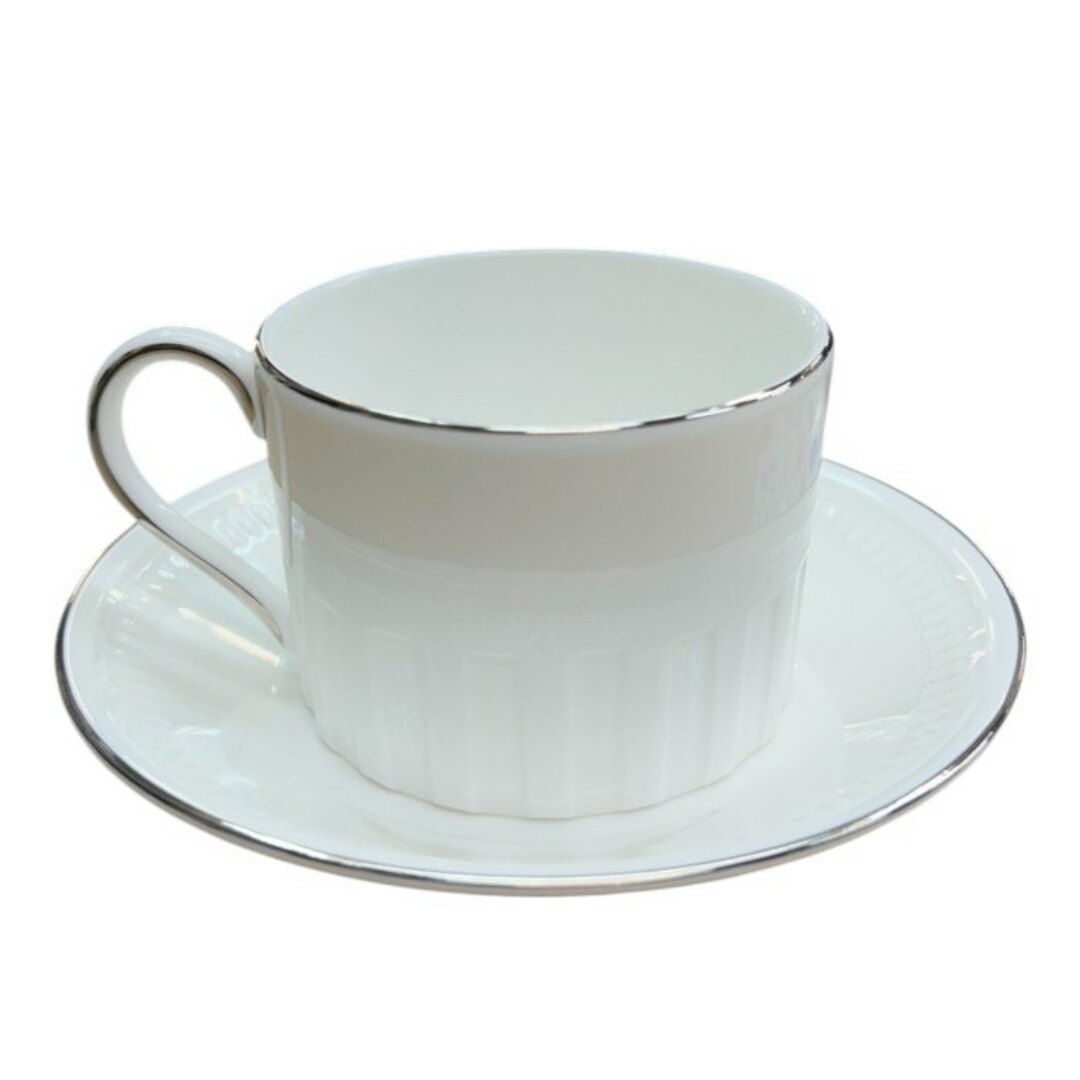 WEDGWOOD(ウェッジウッド)のWEDGWOOD コロシアムプラチナ カップ＆ソーサー ウェッジウッド 洋食器 ブランド ホワイト 中古 W４ インテリア/住まい/日用品のキッチン/食器(食器)の商品写真