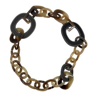 　エルメス HERMES イシドール ブラック×ブラウン レザー/バッファローホーン アクセサリー