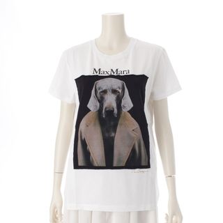 マックスマーラ(Max Mara)のマックスマーラ 23年 コットン 表参道限定 CIPRIA ドッグ プリント 半袖Ｔシャツ 2319410831 ホワイト M【中古】(Tシャツ(半袖/袖なし))