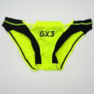 【GX3】競パン風ナイロンビキニブリーフ蛍光イエローMサイズY80-1278-4(その他)