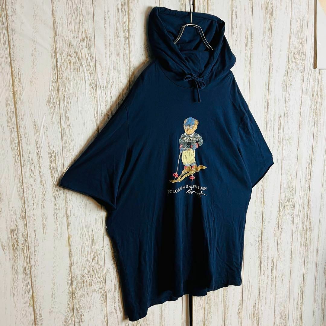 ポロラルフローレン ポロベア パーカーTシャツ 美品 XL 希少 POLO RALPH LAUREN - 【希少デザイン】ポロラルフローレン
