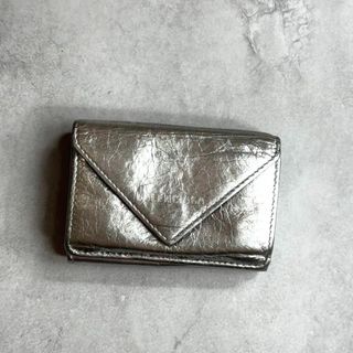 バレンシアガ(BALENCIAGA)のBALENCIAGA バレンシアガ / ペーパーミニウォレット シルバー(財布)