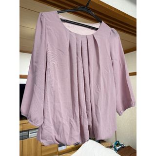 シフォンブラウス 7分袖 七分袖 レディース シフォン ブラウス 長袖 s m (シャツ/ブラウス(半袖/袖なし))
