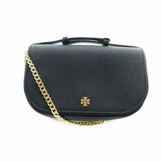 トリーバーチ(Tory Burch)のトリーバーチ ショルダーバッグ 斜めがけ PVC ロゴ ゴールド金具 黒(ショルダーバッグ)