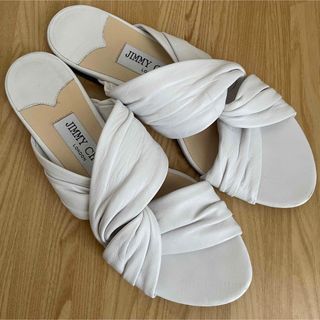 JIMMY CHOO ジミーチュウ　ホワイト　サンダル　37 23.5㎝