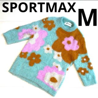MAXMARA SPORTMAX スポーツマックス　フラワー　モヘアニット5分袖