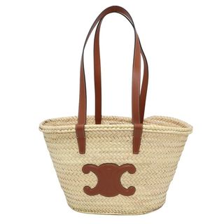 セリーヌ(CELINE)のセリーヌ ショルダーバッグ トリオンフ バスケットバッグ ミディアム ラフィア 192622CGG.04LU CELINE カゴバッグ(ショルダーバッグ)
