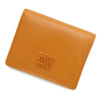 ミュウミュウ(MIU MIU)のミュウミュウ 二つ折り財布 マドラス ロゴ レザー 5MV204 Miu Miu財布(財布)