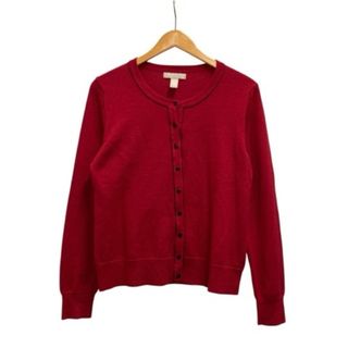 バナナリパブリック(Banana Republic)のバナナリパブリック カーディガン 長袖 ライン 348644-03 M 赤 黒(カーディガン)