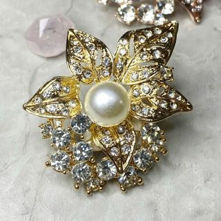 ブローチ　きらきらラインストーン　コサージュ 結婚式 入学卒園入園 卒業式77