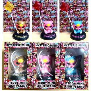 ヒステリックミニ(HYSTERIC MINI)のヒスミニ☆正規品☆新品☆ライトスタンド☆3色セット☆テディ☆③☆インテリア(ノベルティグッズ)