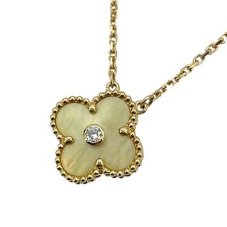 Van Cleef & Arpels - 　ヴァンクリーフ＆アーペル Van Cleef & Arpels ヴィンテージアルハンブラ ネックレス ゴールド Au750/MOP/ダイヤモンド ジュエリー