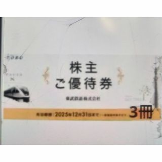 3冊　東武鉄道 株主優待 冊子（乗車券なし）(その他)