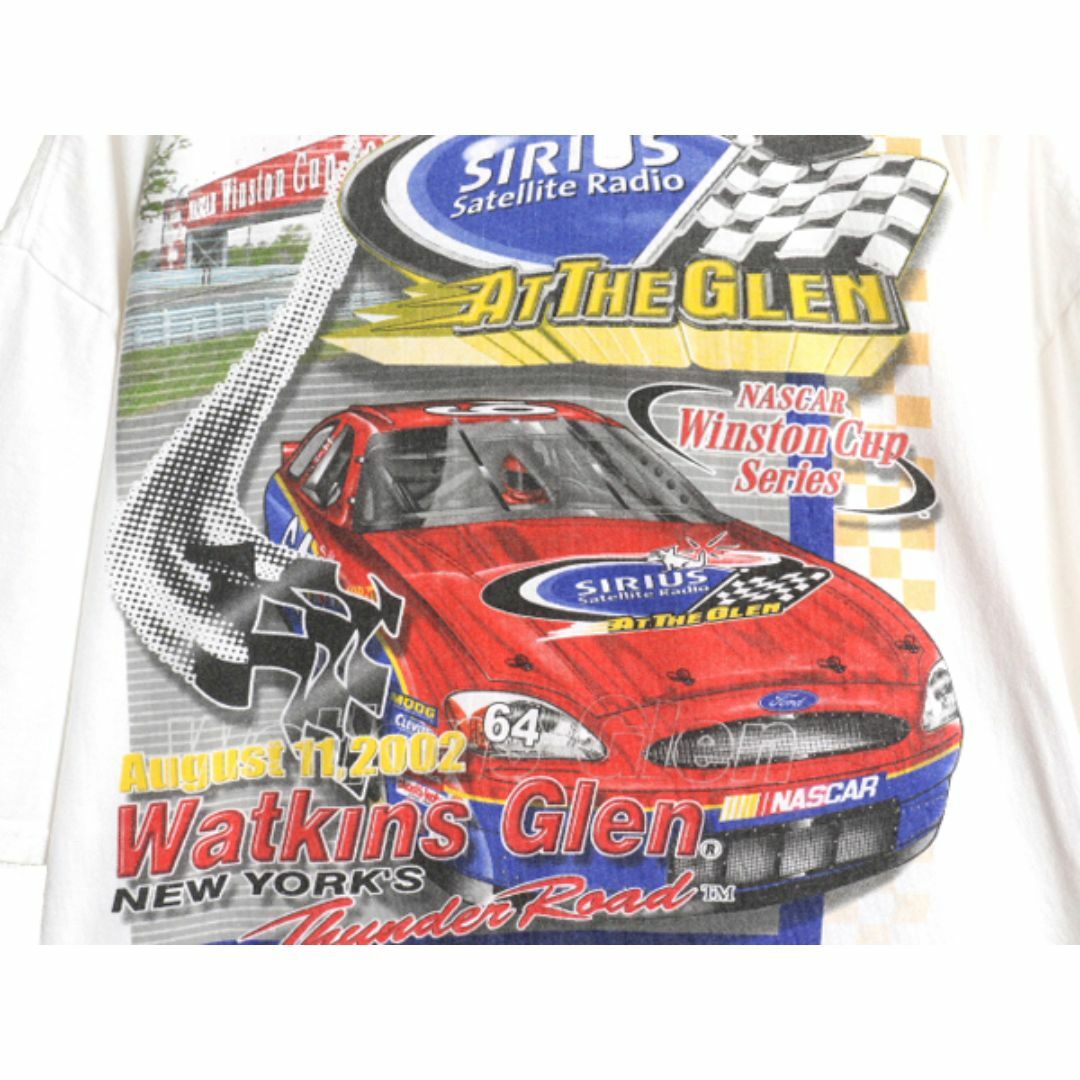 00s ナスカー イラスト 両面 プリント Tシャツ メンズ XL オールド グラフィック モータースポーツ レース 企業 スポンサー 大きいサイズ メンズのトップス(Tシャツ/カットソー(半袖/袖なし))の商品写真