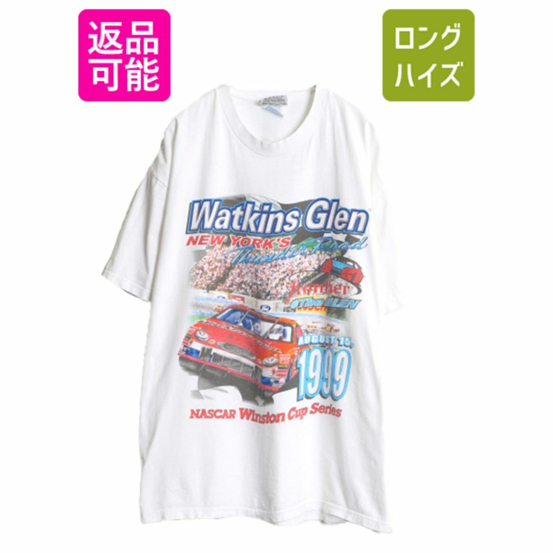 90s ナスカー イラスト 両面 プリント Tシャツ メンズ XL オールド グラフィック モータースポーツ レース 企業 スポンサー 大きいサイズ メンズのトップス(Tシャツ/カットソー(半袖/袖なし))の商品写真