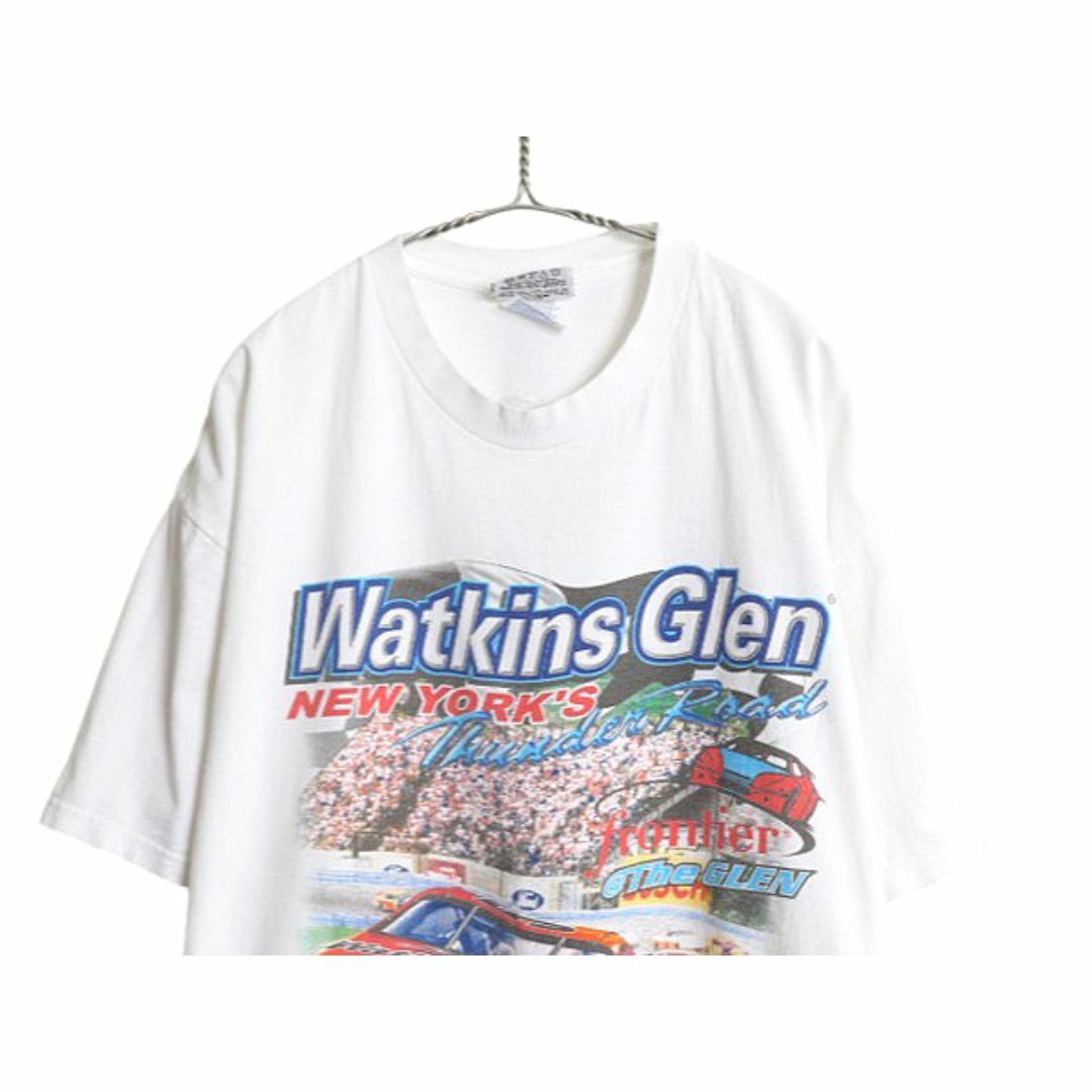 90s ナスカー イラスト 両面 プリント Tシャツ メンズ XL オールド グラフィック モータースポーツ レース 企業 スポンサー 大きいサイズ メンズのトップス(Tシャツ/カットソー(半袖/袖なし))の商品写真