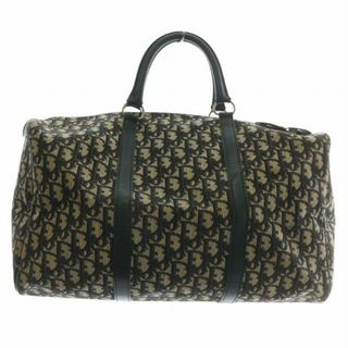 クリスチャンディオール(Christian Dior)のクリスチャンディオール ヴィンテージ トロッター ボストンバッグ ベージュ 紺(ボストンバッグ)