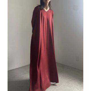 Ameri VINTAGE - 2WAY CURTAIN VOLUME DRESS ボルドー Sサイズ