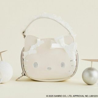 ハローキティ(ハローキティ)のハローキティポーチ大小2点 PEARL WHITE＋ BLACK ver.SP(ポーチ)