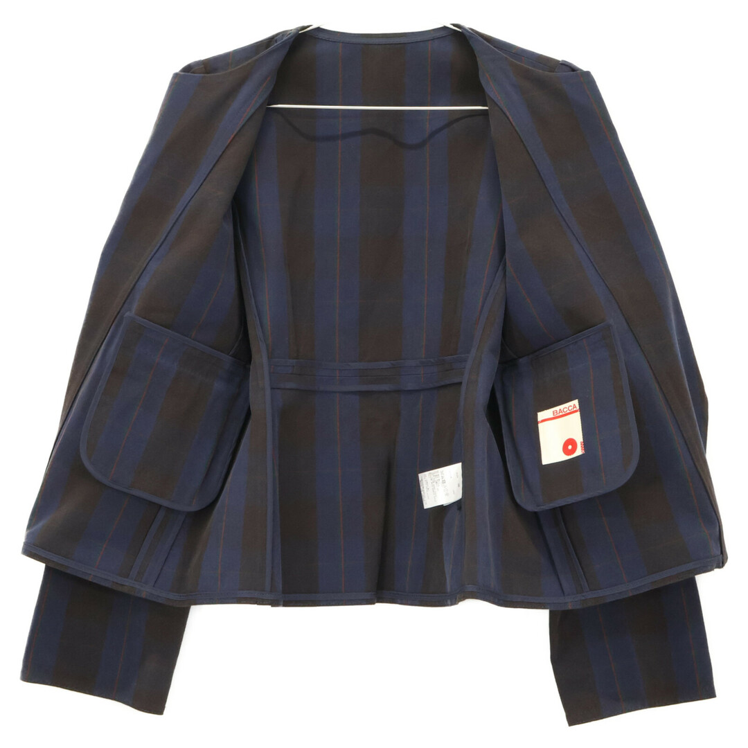 BACCA バッカ edition ジャケット BACCA - バッカ ブルー キャンバスチェック ボレロジャケット 36の通販 by エコ