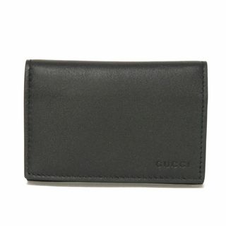 グッチ(GUCCI)のGUCCIGG グッチ GGエンブレム カードホルダー 現行 GGファブリック ロゴ エンボス スムース カーフ スナップボタン 二つ折り マチ付き コンパートメント パスケース 未使用 GGスプリーム ブラック カードケース 818956 AAEQ8 1000(パスケース/IDカードホルダー)