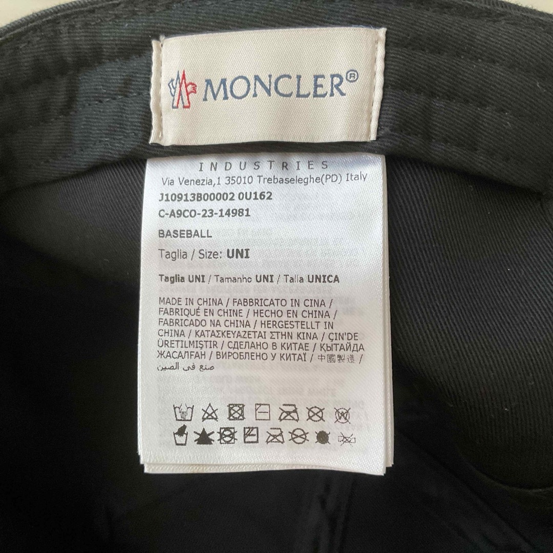MONCLER(モンクレール)のMONCLER  BLACK ADJUSTABLE CAP  UNI メンズの帽子(キャップ)の商品写真