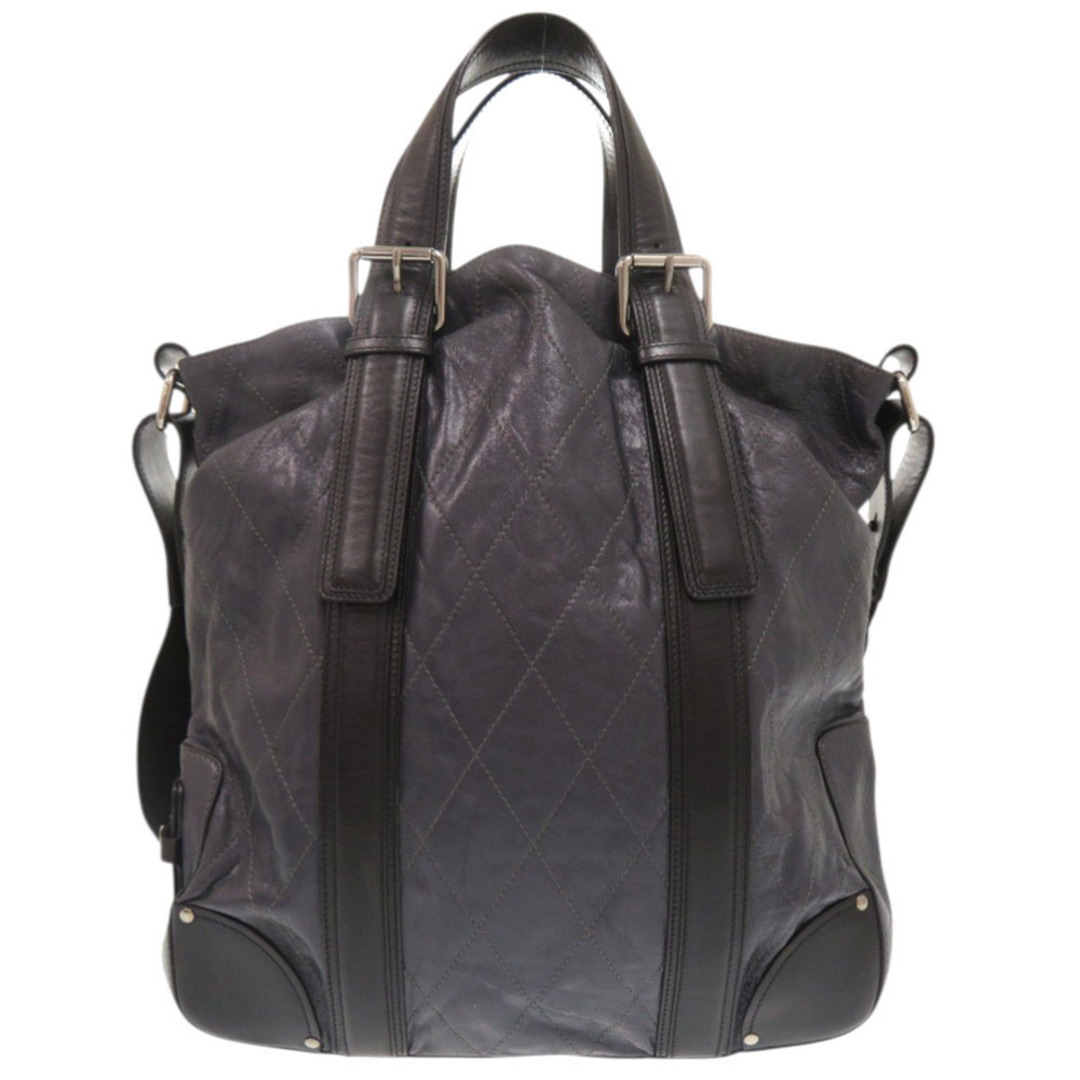 Chloe(クロエ)の美品 クロエ キルティング レザー ネイビー ブラック 2WAY トートバッグ ショルダーバッグ 0409【中古】Chloe メンズ メンズのバッグ(トートバッグ)の商品写真