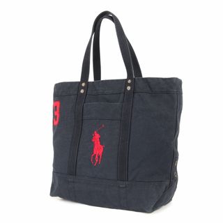 ポロラルフローレン(POLO RALPH LAUREN)のPOLO Ralph Lauren ポロ ラルフローレン バッグ / ビッグポニー キャンバス トートバッグ / ネイビー 紺 / ブランド カバン【メンズ】【中古】(トートバッグ)
