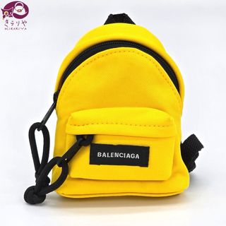 BALENCIAGA - バレンシアガ マイクロ バックパック キーリング イエロー系/ブラックカラー