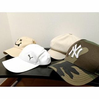 【4個セット•ほぼ未使用】レディースキャップ4個セット(キャップ)