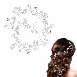 髪飾り ヘッドドレス ウェディング ヘアアクセサリー 結婚式 カチューシャ パー(その他)