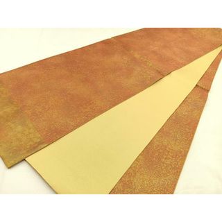 平和屋着物◎本場筑前博多織　全通柄袋帯　霞文　金糸　証紙付き　正絹　逸品　BAAS6389hj(帯)