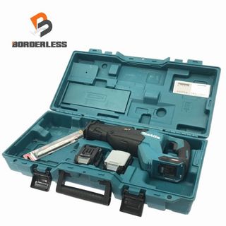 マキタ(Makita)の☆比較的綺麗☆makita マキタ 40Vmax 充電式レシプロソー JR002G 青/ブルー バッテリー2個(40Vmax 2.5Ah)ケース付 112664(工具)