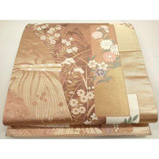 平和屋着物◎六通柄袋帯　唐織　近京更紗　金糸　正絹　逸品　CAAU8515ft