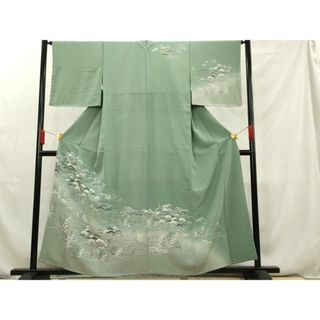 平和屋着物■訪問着　浜松風景文　暈し染め　金彩　正絹　逸品　未使用　AAAX5681cs(着物)