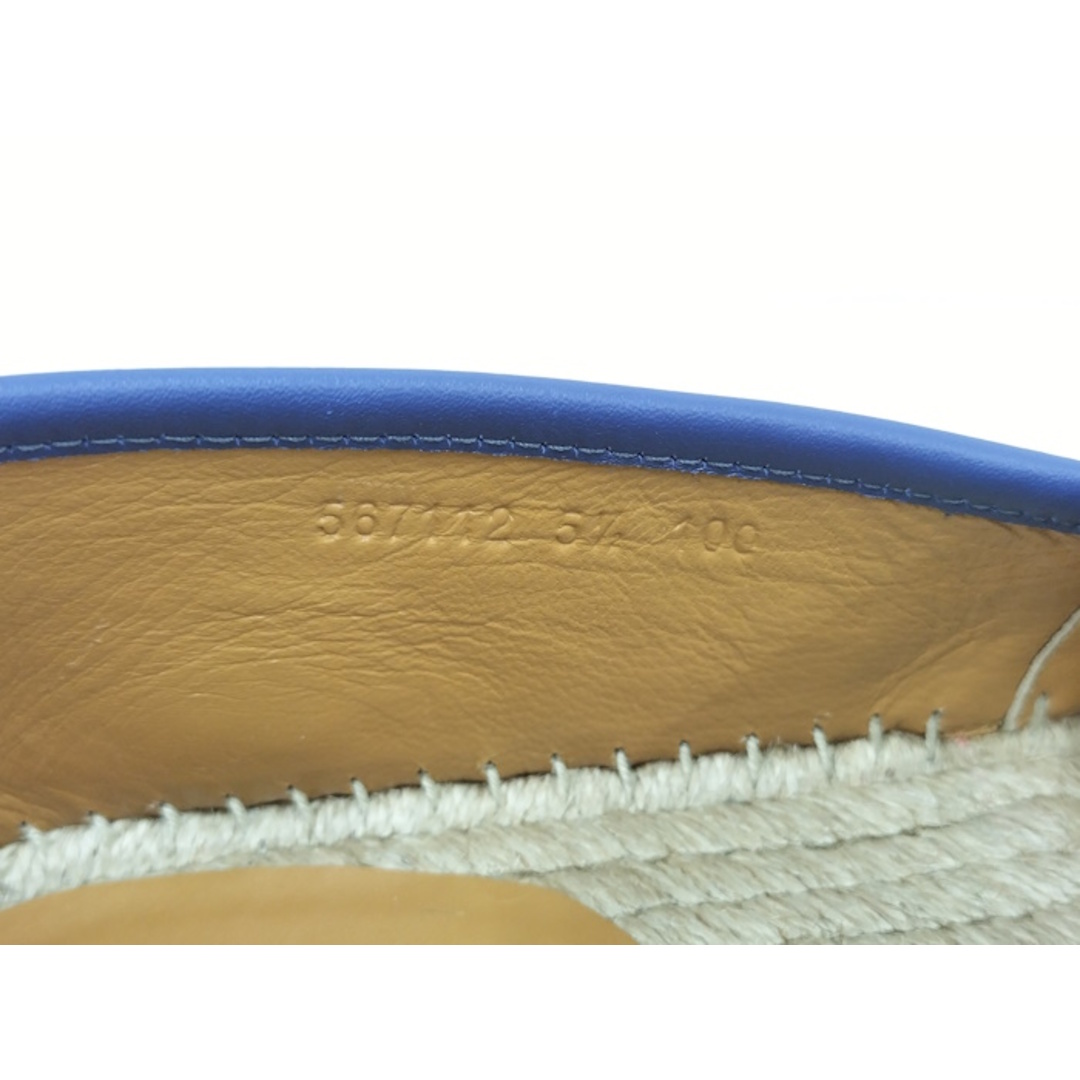 GUCCI(グッチ)のGUCCI スリッポン エスパドリーユ レザー ブルー 表記サイズ5 1/2 メンズのメンズ その他(その他)の商品写真