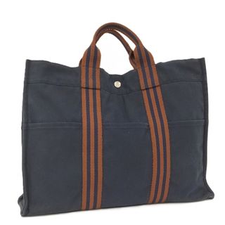 エルメス(HERMES)のHERMES トートバッグ フールトゥ MM トートバッグ キャンバス ネイビー(トートバッグ)