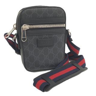 グッチ(GUCCI)のGUCCI ショルダーバッグ GGスプリーム レザー ブラック 598103(ショルダーバッグ)