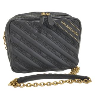 バレンシアガ(BALENCIAGA)のBALENCIAGA ショルダーバッグ ブランケットリポーター レザー ブラック(ショルダーバッグ)