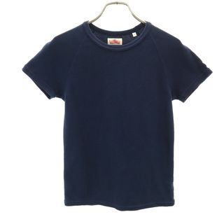 ハリウッドランチマーケット(HOLLYWOOD RANCH MARKET)の古着 HOLLYWOOD RANCH MARKET ハリウッドランチマーケット 日本製 半袖 カットソー 1 ネイビー レディース(カットソー(半袖/袖なし))